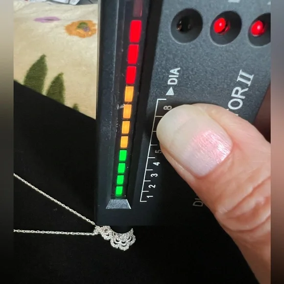 Alwand Vahan 14k Solid White Gold Natural Diamond with Pink Sapphire Pendant-JCP - Picture 8 of 10